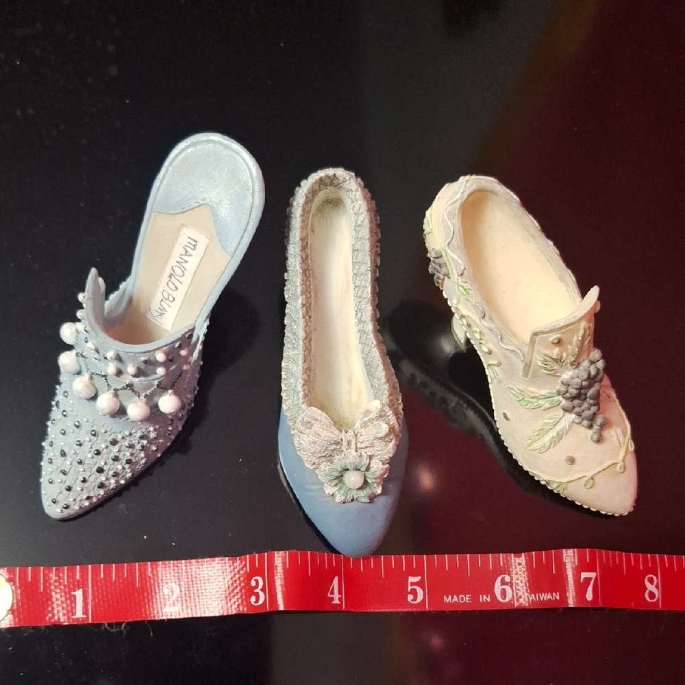 Set of Three Decorative Shoe Figurines Just the Right Shoe collection